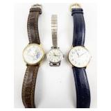Group of 3  Christopher robin, Blue Strap Timex, & Crown Reliance, Base Metal Quartz Analog  Watches. Does not run