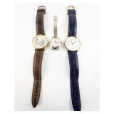 Group of 3  Christopher robin, Blue Strap Timex, & Crown Reliance, Base Metal Quartz Analog  Watches. Does not run