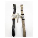 Group of 3  Christopher robin, Blue Strap Timex, & Crown Reliance, Base Metal Quartz Analog  Watches. Does not run