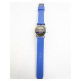 Sega Spinning Sonic The Hedgehog Blue & Silver Tone Base Metal Digital Watch. New battery