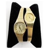 Pulsar & Seiko Gold Tone Base Metal Quartz Analog watches. New Batteries Installed!