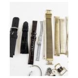 Group of 16  Various Styles of Watch Bands, Straps & Parts..