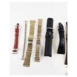 Group of 16  Various Styles of Watch Bands, Straps & Parts..