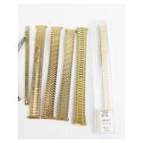 Group of 14  Gold & Silver Tone Metal Watch Bands.