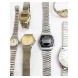 Group of 18  Various Styles & ManufacturesQuartz Analog watches. Not Working.