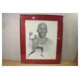 1995 Michael Jordan Pencil Drawing Artist Proof Signed By Artist