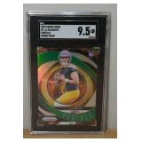 2024 Panini Prizm JJ McCarthy Portals Green Prizm Rookie Football Card - SGC 9.5