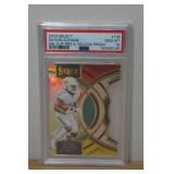2023 Select DeVon Achane Die Cut Red/Yellow Prizm Rookie Football Card - PSA 10