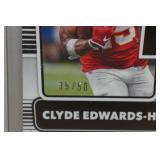 2020 Panini Obsidian Clyde Edwards-Helaire Autographed Jersey Football Card