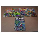 *5* Marvel Comic Books - Thor, Hulk, Luke Cage, Power Man