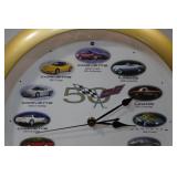 Official 50th Anniversary Corvette Dealer Clock