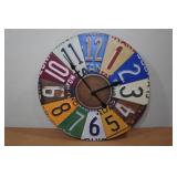 Raised Letter License Plate Clock