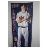 *4* Minnesota Twins Joe Mauer Life Sized Nylon Growth Charts - Game Giveaways