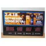 Bud Light Programmable Super Bowl Count Down Clock