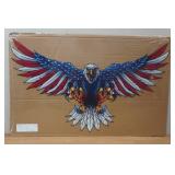 Laser Cut Metal American Flag Eagle