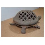 Vintage Cast Iron Turtle Candle Holder