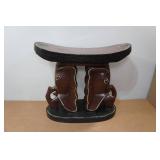 Carved Wood Elephant Stool