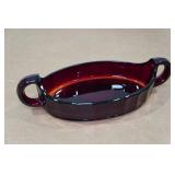 Vintage Anchor Hocking Royal Ruby Relish Dish