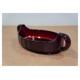 Vintage Anchor Hocking Royal Ruby Relish Dish