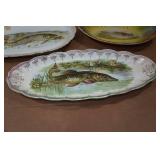 *3* Vintage Wildlife Serving Plates - Bonn Fransant, Germany Porcelain, Sterling China