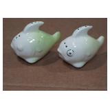 Vintage Blue Fish Salt & Pepper Shaker Set