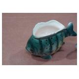 Vintage Cream and Sugar Fish Set