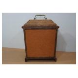 Vintage Solid Oak German Made Carriage Mantle Clock