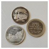 3 ONE OUNCE .999 SILVER BULLION  TAX EXEMPT  UNIQUE VARIETY  INCLUDES SUNSHINE  LOCOMOTION  CENTENNIAL COIN BELGRADE