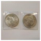 PEACE DOLLARs  1923  90% SILVER