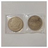 2 1921 MORGAN DOLLARS  - VERY COLLECTIBLE