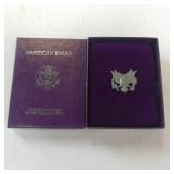 AMERICAN EAGLE 1 0Z SILVER PROOF  IN CASE  EXCELLENT CONDTION