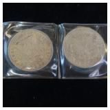 2  MORGAN DOLLARS  - VERY COLLECTIBLE  BOTH DATED 1921