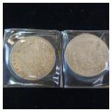 2  MORGAN DOLLARS  - VERY COLLECTIBLE  BOTH DATED 1921