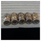 STERLING SILVER SALT AND PEPPER SHAKER COLLECTION  - 5 TOTAL  40 GRAMS STERLING SILVER