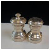STERLING SILVER SALT SHAKER AND PEPPER GRINDER  - 2 TOTAL  116.26 GRAMS STERLING SILVER + METAL GRINDING PIECES WEIGHT