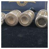 STERLING SILVER SALT AND PEPPER SHAKER COLLECTION  - 5 TOTAL  24 GRAMS STERLING SILVER TOTAL WEIGHT