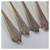 (169 grams total weight) STERLING SILVE FLATWARE SET  3 SOLID SPOONS  3 SOLID SILVER FORKS