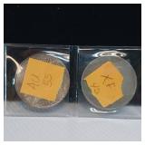 TWO U.S. SILVER PEACE DOLLARS :: BOTH DATED 1922