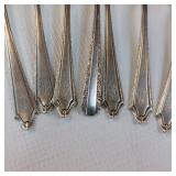 7 SOLID STERLING SPOONS  100% STERLING SILVER (NOT STAINLESS)  176.7 GRAMS TOTAL WEIGHT