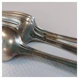 FLATWARE COLLECTION OF 6 TOTAL SOLID STERLING SPOONS & FORKS  100% STERLING SILVER (NOT STAINLESS)  201.5 GRAMS TOTAL WEIGHT