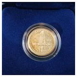 UNITED STATES MINT :: SAN FRANCISCO OLD MINT COMMEMORATIVE COIN PROGRAM :: 1987 GOLD FIVE DOLLAR :: 90% GOLD :: 8.359 GRAMS :: 3.6% SILVER