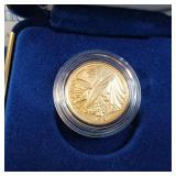 UNITED STATES MINT :: SAN FRANCISCO OLD MINT COMMEMORATIVE COIN PROGRAM :: 1987 GOLD FIVE DOLLAR :: 90% GOLD :: 8.359 GRAMS :: 3.6% SILVER