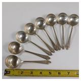 8 PIECE COLLECTION OF MISC. SOLID STERLING SILVER FLATWARE :: 8 SPOONS  :: TOTAL WEIGHT OF 170 GRAMS