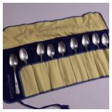 MONUMENTAL SET OF STERLING SILVER FLATWARE  THIS IS HUGE! - SOLID STERLING SILVER   TOTAL WEIGHT IS A MASSIVE  3,354 GRAMS!  DINNER FORKS  SALAD FORKS  SOUP SPOONS COFFEE SPOONS  LADLES AN