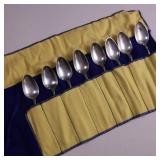 MONUMENTAL SET OF STERLING SILVER FLATWARE  THIS IS HUGE! - SOLID STERLING SILVER   TOTAL WEIGHT IS A MASSIVE  3,354 GRAMS!  DINNER FORKS  SALAD FORKS  SOUP SPOONS COFFEE SPOONS  LADLES AN