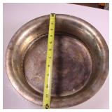 VERY IMPRESSIVE LARGE AND HEAVY  DOUBLE PYRAMID STAMPED -  830 SCANDAVIAN SILVER ANTIQUE NORWEGIAN SERVING TRAY  DIREKTOR P. LTZ. AASS FRA A/S GULSKOGEN CELLULOSEFABRIK  DATE STAMPED.  16 -7 193