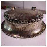 VERY IMPRESSIVE LARGE AND HEAVY  DOUBLE PYRAMID STAMPED -  830 SCANDAVIAN SILVER ANTIQUE NORWEGIAN SERVING TRAY  DIREKTOR P. LTZ. AASS FRA A/S GULSKOGEN CELLULOSEFABRIK  DATE STAMPED.  16 -7 193