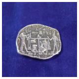 TAX EXEMPT :: .999% 1 TROY OZ  BULLION :: UNIQUE (AND HARD TO FIND) ANUBIS RELIC  HAND POURED STYLE EMBOSSED WITH EGYPTIAN HEIROGLYPHS ON BOTH SIDES ::  FREE SHIPPING! ::