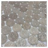 10 DOLLARS FACE  PRE-1965 SILVER DIMES  YEARS AS SEEN ON IMAGE  MIX CANADIAN  ROOSEVELT  MERCURY (MOSTLY ROOSEVELT) = 100 DIMES