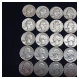 10 DOLLARS FACE  PRE-1965 WASHINGTON QUARTERS MIX  YEARS AS SEEN ON IMAGE  = 40 QUARTERS TOTAL